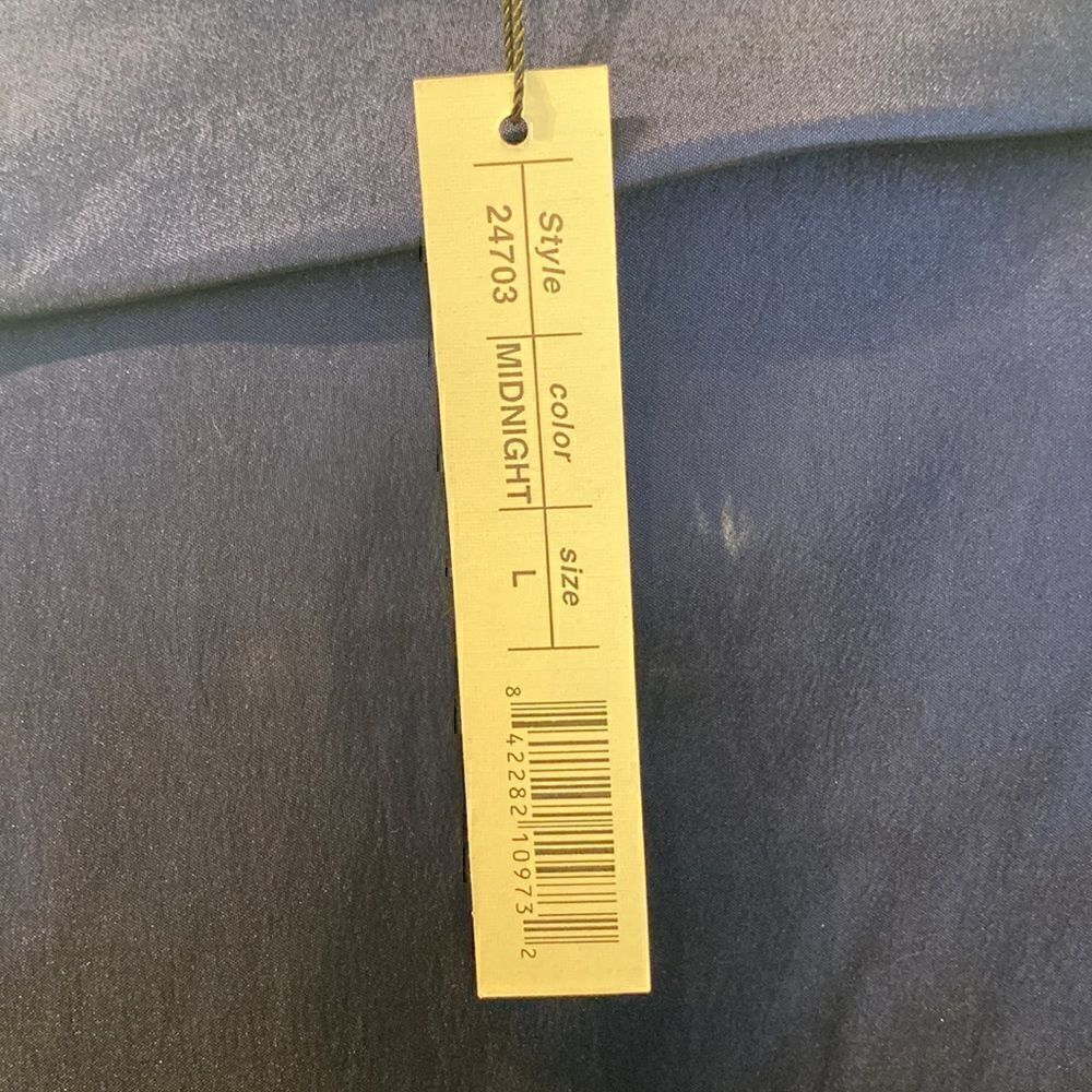 NWT Samuel Dong Royal Blue Taffeta Stretch 2 Piece Set Midnight  Blue Large - Picture 6 of 13